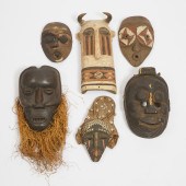 Group of Six Masks, 20th centu