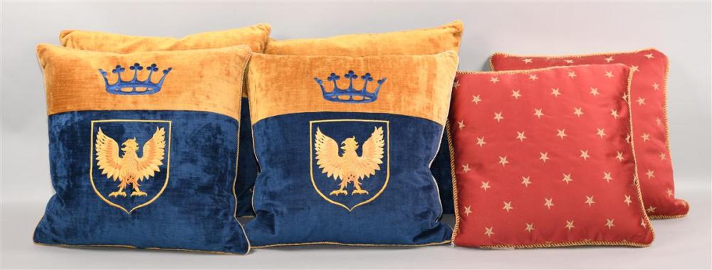GROUP OF SIX PILLOWS (INCLUDING A