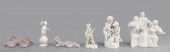 Group of six porcelain and cer