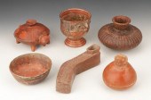 GROUP OF SIX PRE-COLUMBIAN POT