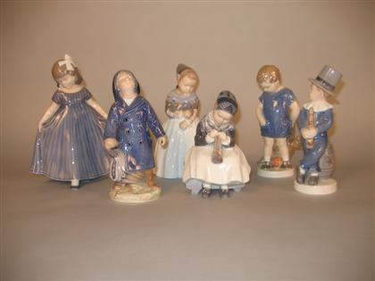 Group of six Royal Copenhagen