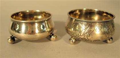 Group of six Russian silver table