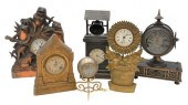 GROUP OF SIX SHELF CLOCKS TO I