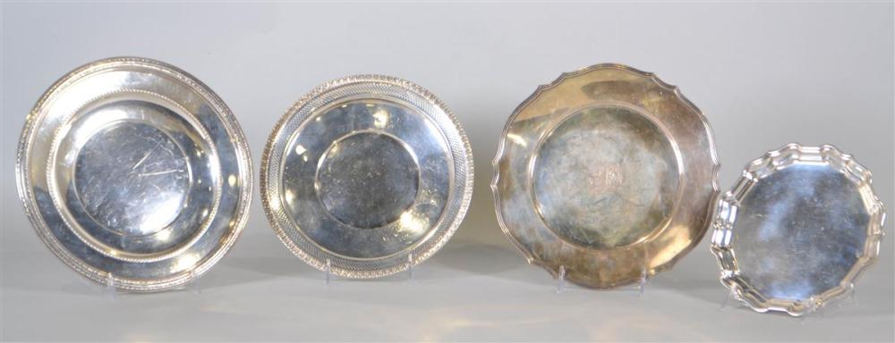 GROUP OF SIX SILVER PLATES, BOWLS