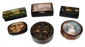 GROUP OF SIX SNUFF AND MINIATU