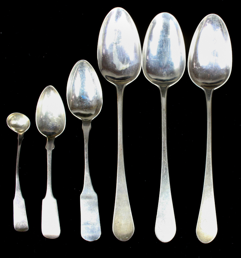 GROUP OF SIX SOUTHERN COIN SILVER