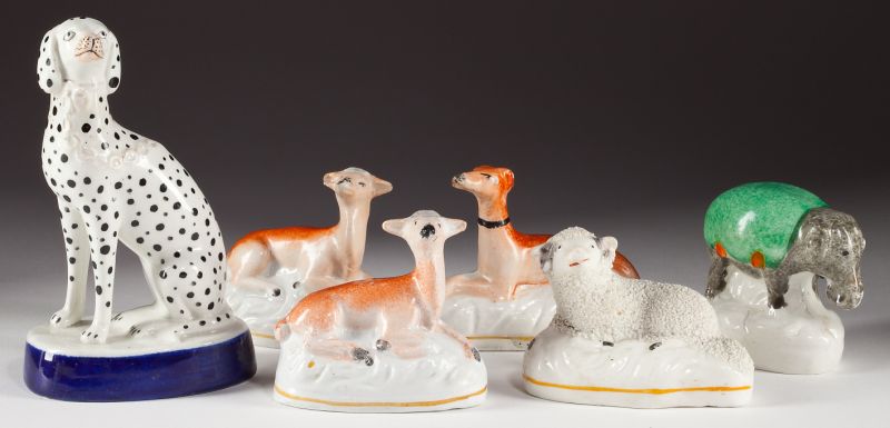 Group of Six Staffordshire