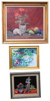 GROUP OF SIX STILL LIFE PAINTI