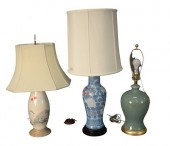 GROUP OF SIX TABLE LAMPS, TO I