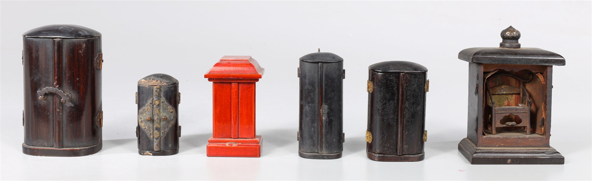 Group of six various antique,