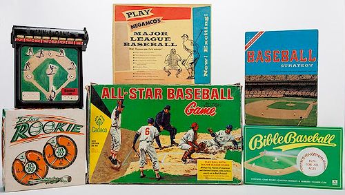 GROUP OF SIX VINTAGE BASEBALL