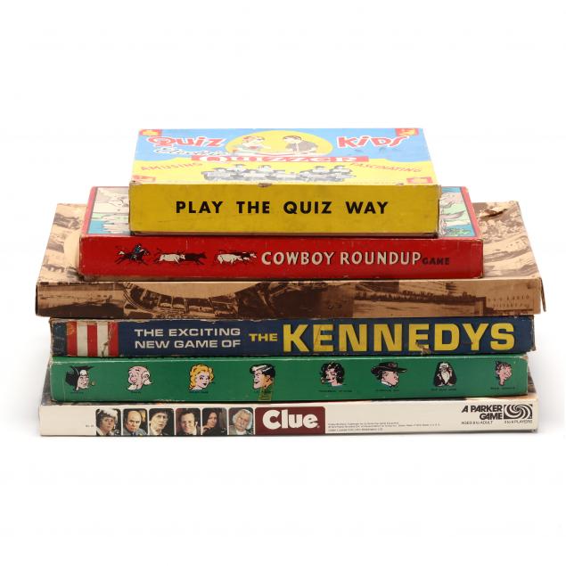 GROUP OF SIX VINTAGE BOARD GAMES To