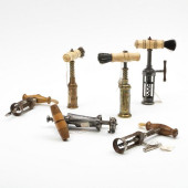 GROUP OF SIX VINTAGE CORKSCREW