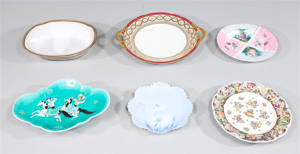 Group of six vintage fine porcelain