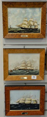 GROUP OF SIX WEDGEWOOD CLIPPER SHIP