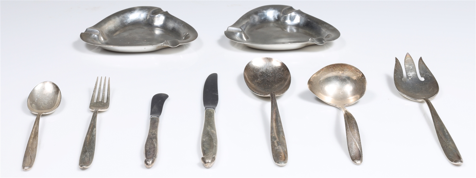Group of sixty-four sterling silver