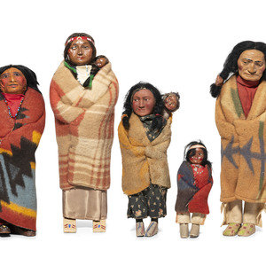 Group of Skookum Dolls first half