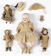 GROUP OF SMALL BISQUE DOLLSGro