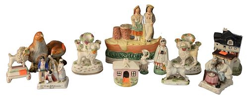 GROUP OF SMALL PORCELAIN FIGURES,