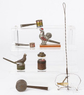 GROUP OF SMALL TIN TOYS, TO IN