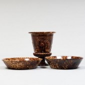 GROUP OF SPECKLE GLAZED POTTER