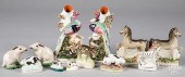 GROUP OF STAFFORDSHIRE ANIMALS