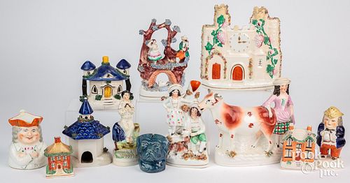 GROUP OF STAFFORDSHIRE FIGURES