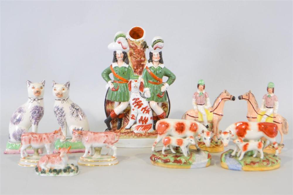 GROUP OF STAFFORDSHIRE FIGURESGROUP