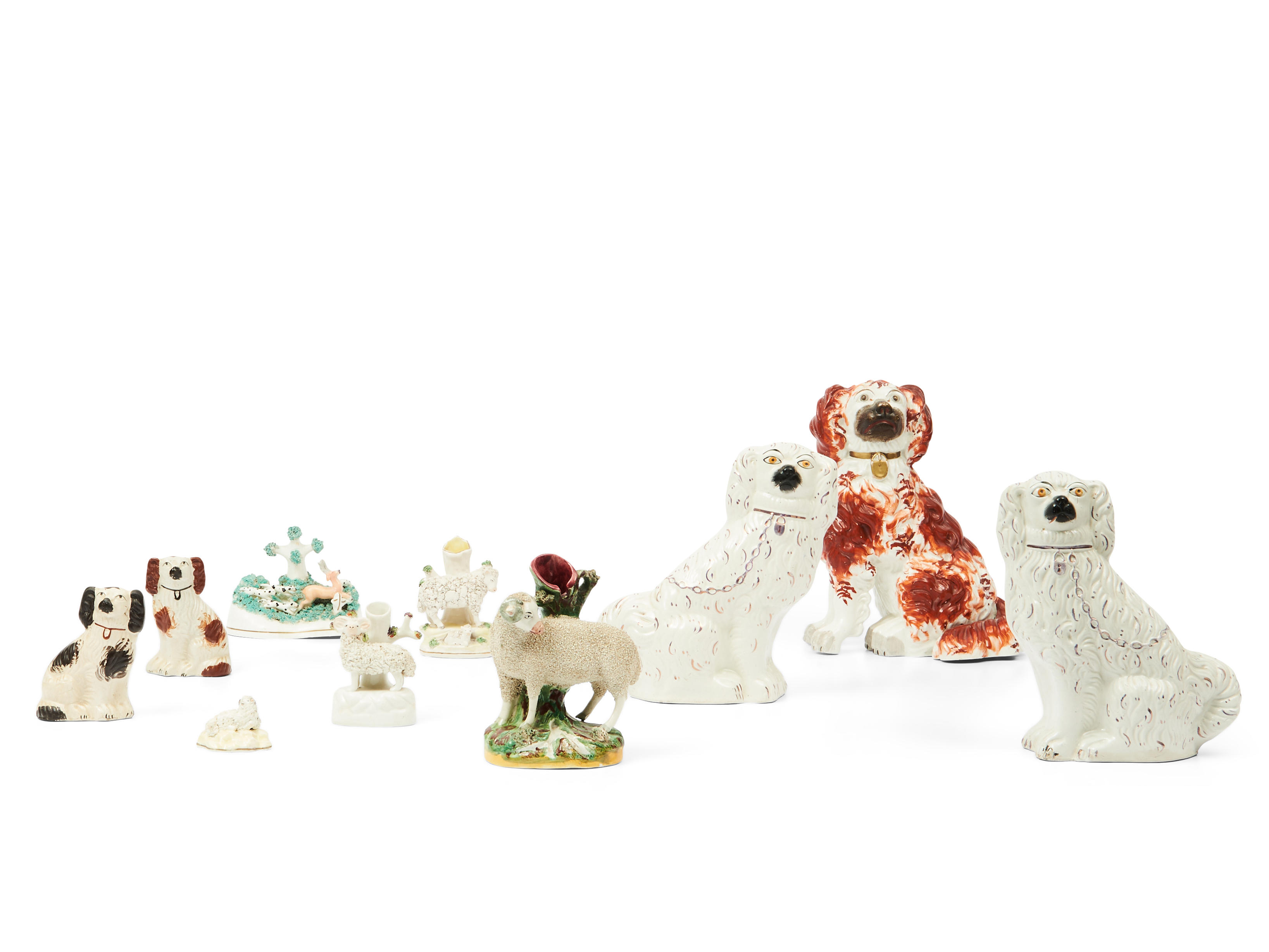 GROUP OF STAFFORDSHIRE POTTERY