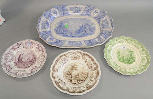 GROUP OF STAFFORDSHIRE TRANSFERWARE