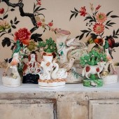 GROUP OF STAFFORDSHIRE WITH BI