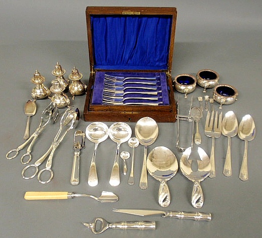 Group of sterling and silverplate