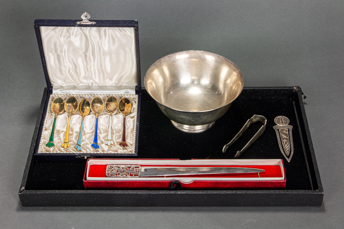 GROUP OF STERLING INCLUDING REED