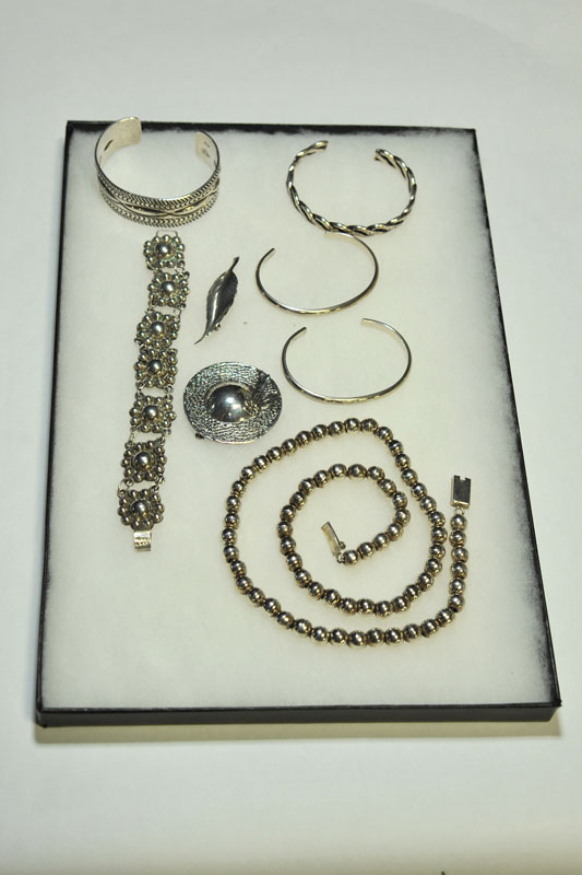 GROUP OF STERLING JEWELRY. Five