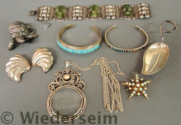 Group of sterling silver and