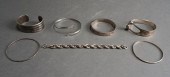 GROUP OF STERLING SILVER BANGL