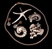 GROUP OF STERLING SILVER JEWEL