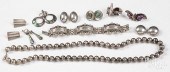 GROUP OF STERLING SILVER JEWEL