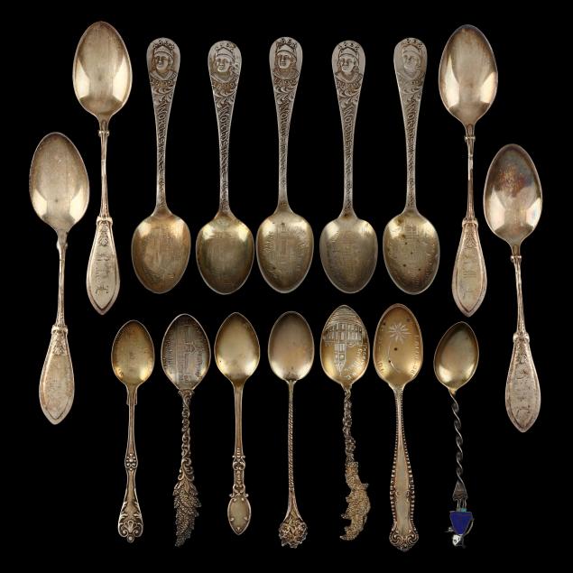 GROUP OF STERLING SILVER SOUVENIR &