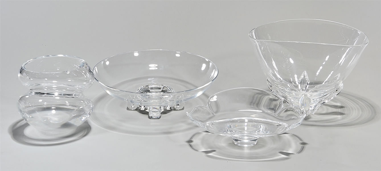 Group of Steuben crystal bowls;
