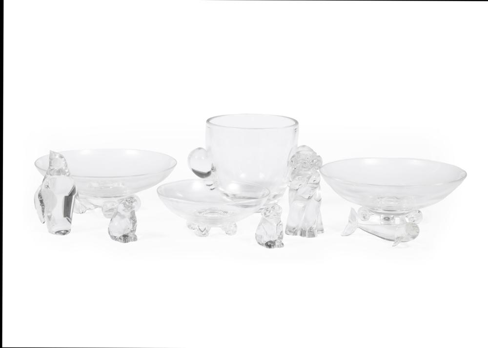 GROUP OF STEUBEN GLASS FIGURES