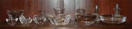 Group of Steuben Glass Table