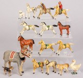 GROUP OF STICK LEG HORSES, 19T