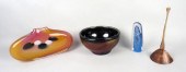 GROUP OF STUDIO ART GLASS PIEC
