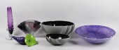 GROUP OF STUDIO GLASS VASES AN