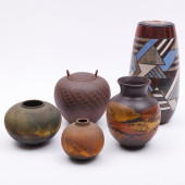 GROUP OF STUDIO POTTERY<br>Var