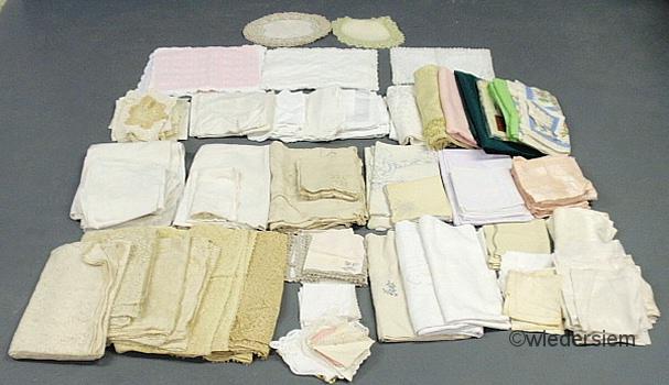Group of table linens to include