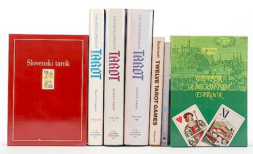 GROUP OF TAROT. TWO SETS AND FIVE