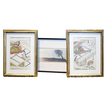 Group of Ten Asian Prints 	 