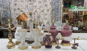 GROUP OF TEN ASSORTED TABLE LA